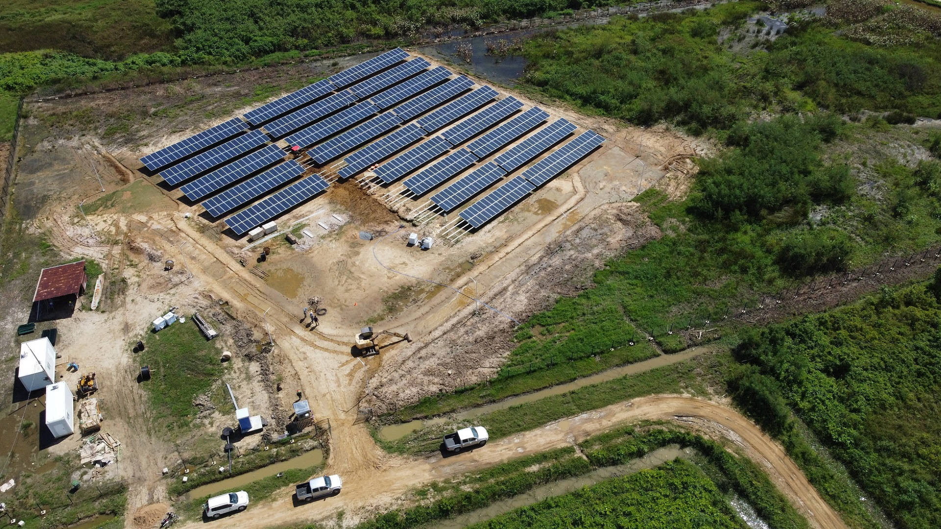 Nv Energy Solar Farm Construction Wallpaper