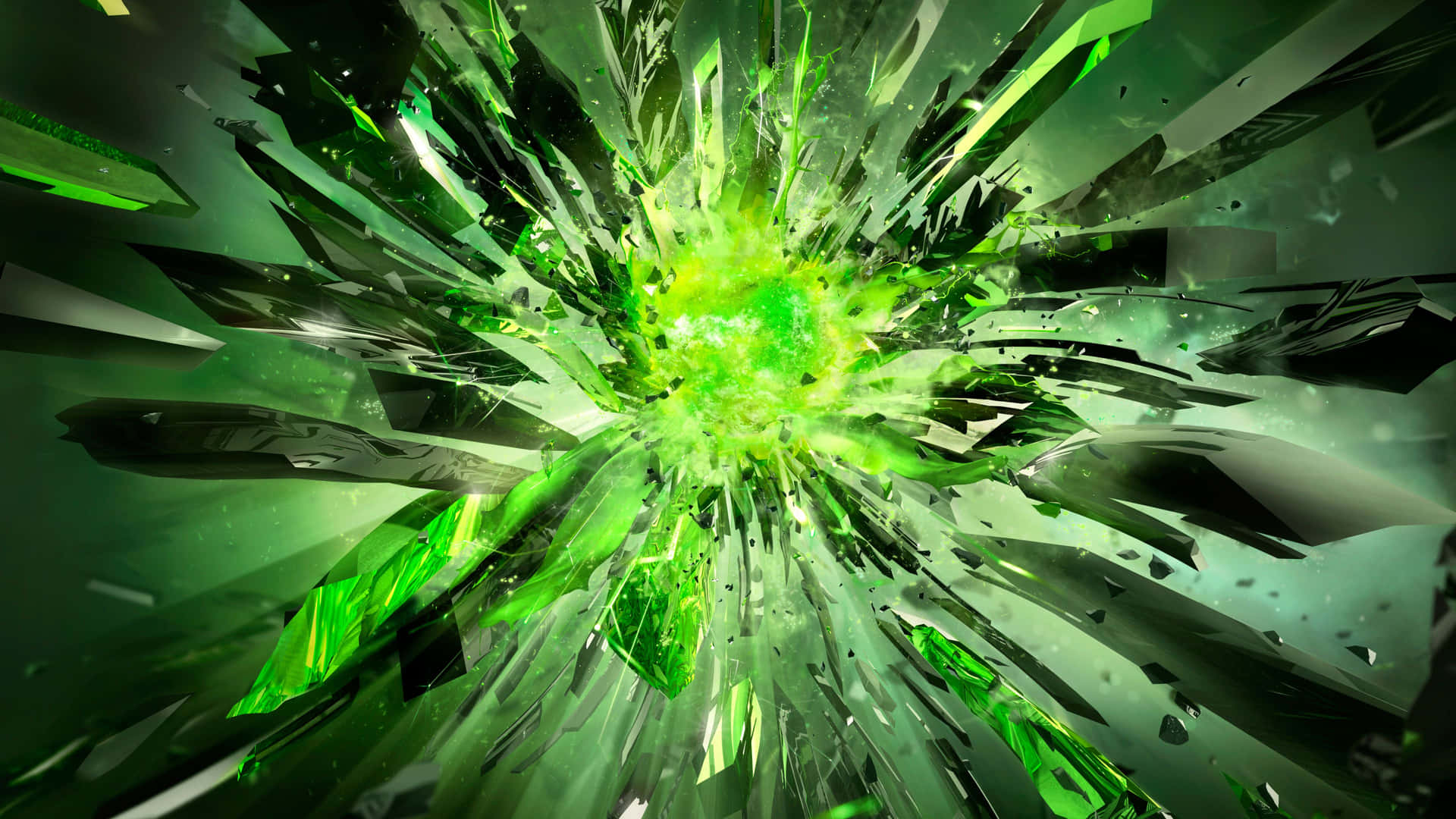 Green Crystals As Nvidia 4k Uhd Wallpaper