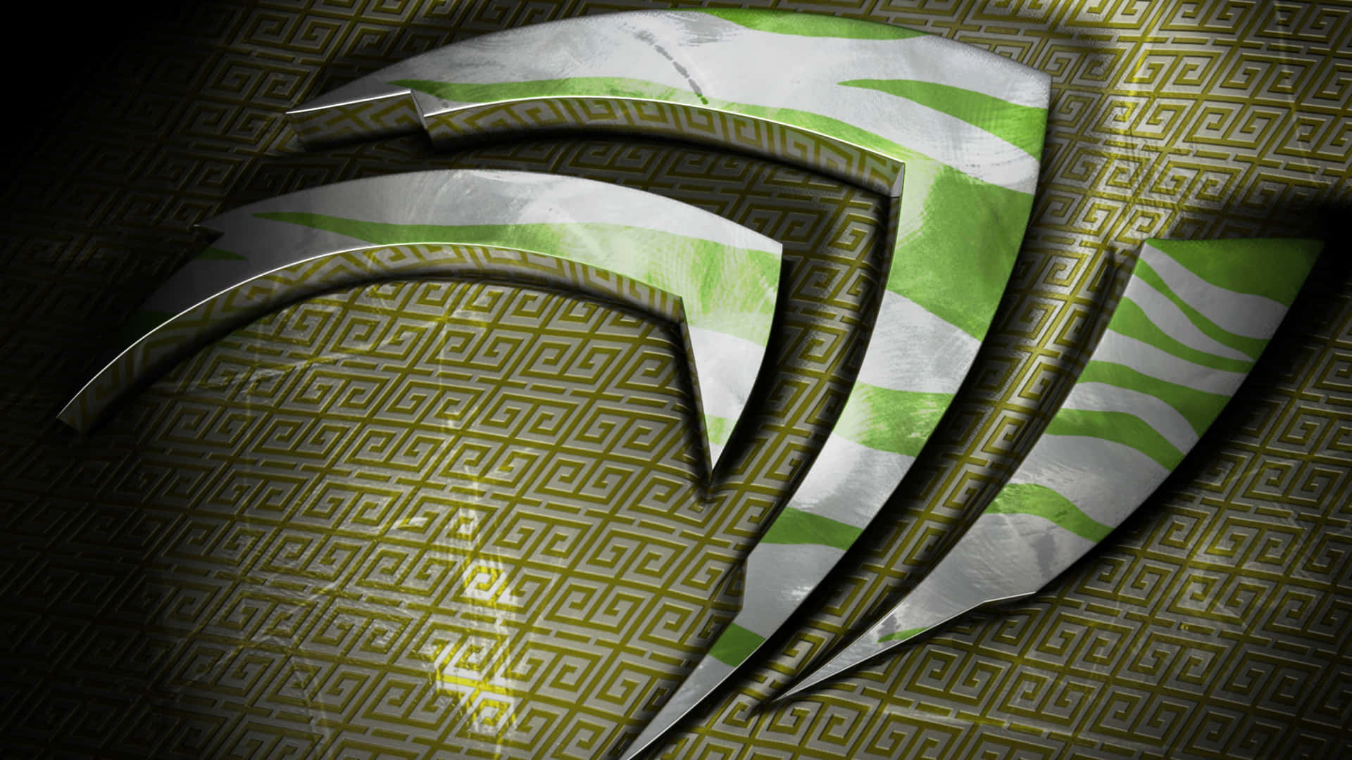 Green Striped Nvidia 4k Uhd Wallpaper