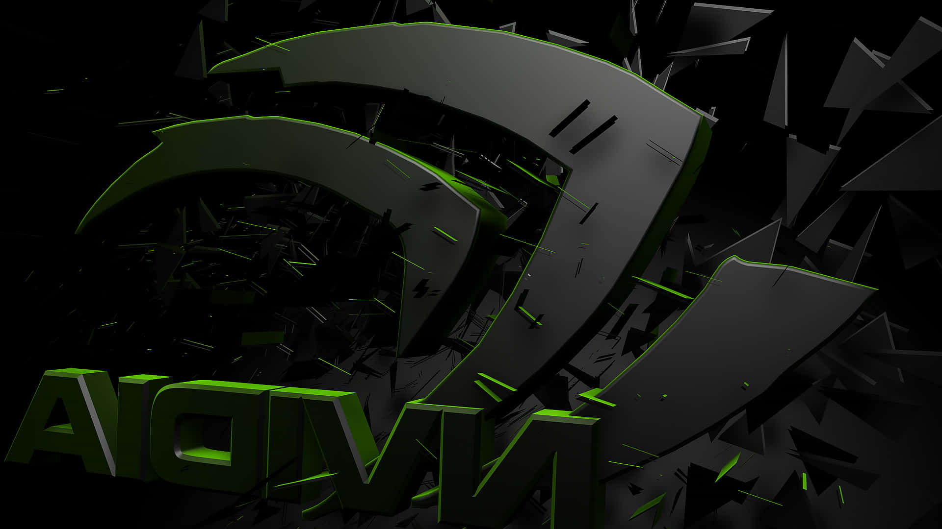 Nvidia Logo With A Green Background