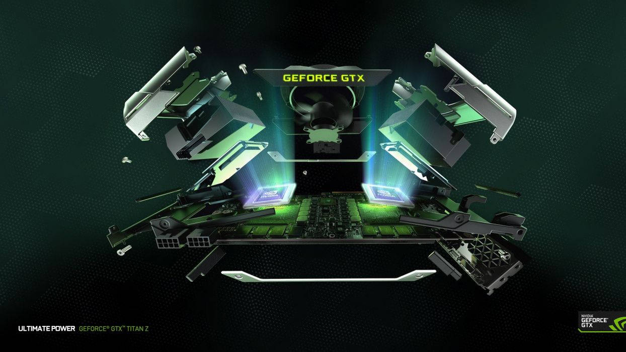 Nvidia GTX tech tapet: Tag dette skrivebordstapet for et moderne touch med Nvidia GTX Tech. Wallpaper