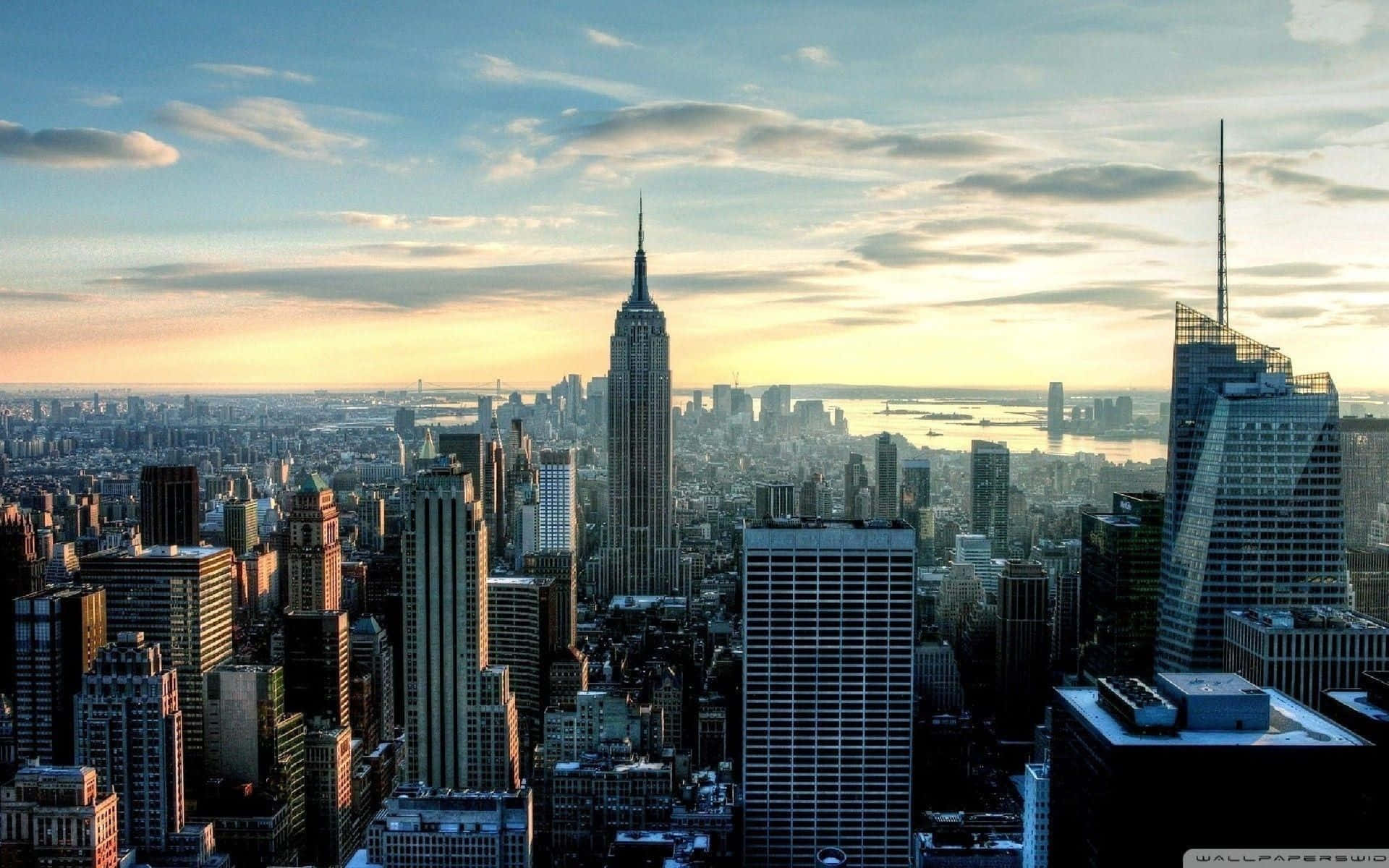 Upptäckskönheten I New York City Som Bakgrundsbild På Din Dator Eller Mobiltelefon. Wallpaper