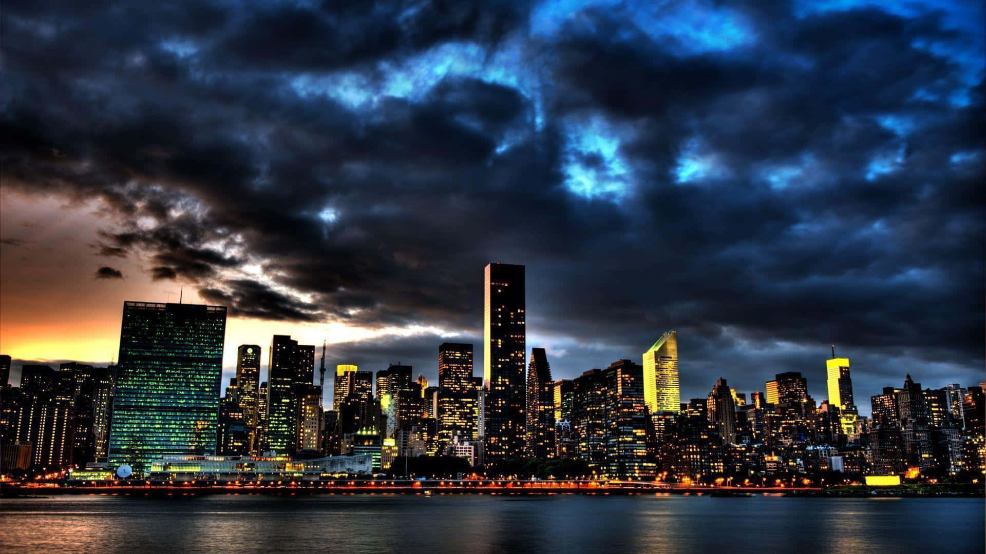 View of The Freedom Tower and Surroundings in New York City Wallpaper
