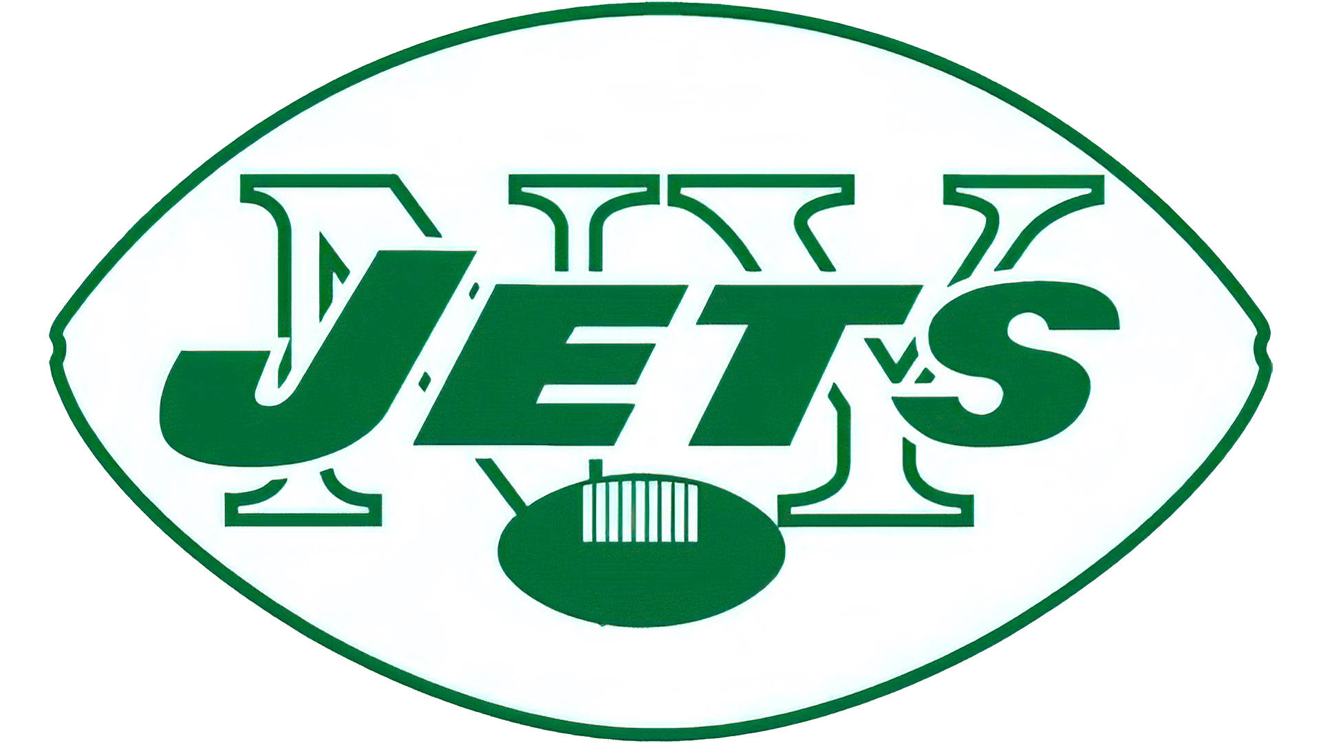 Resilient NY Jets Logo on Green Backdrop Wallpaper