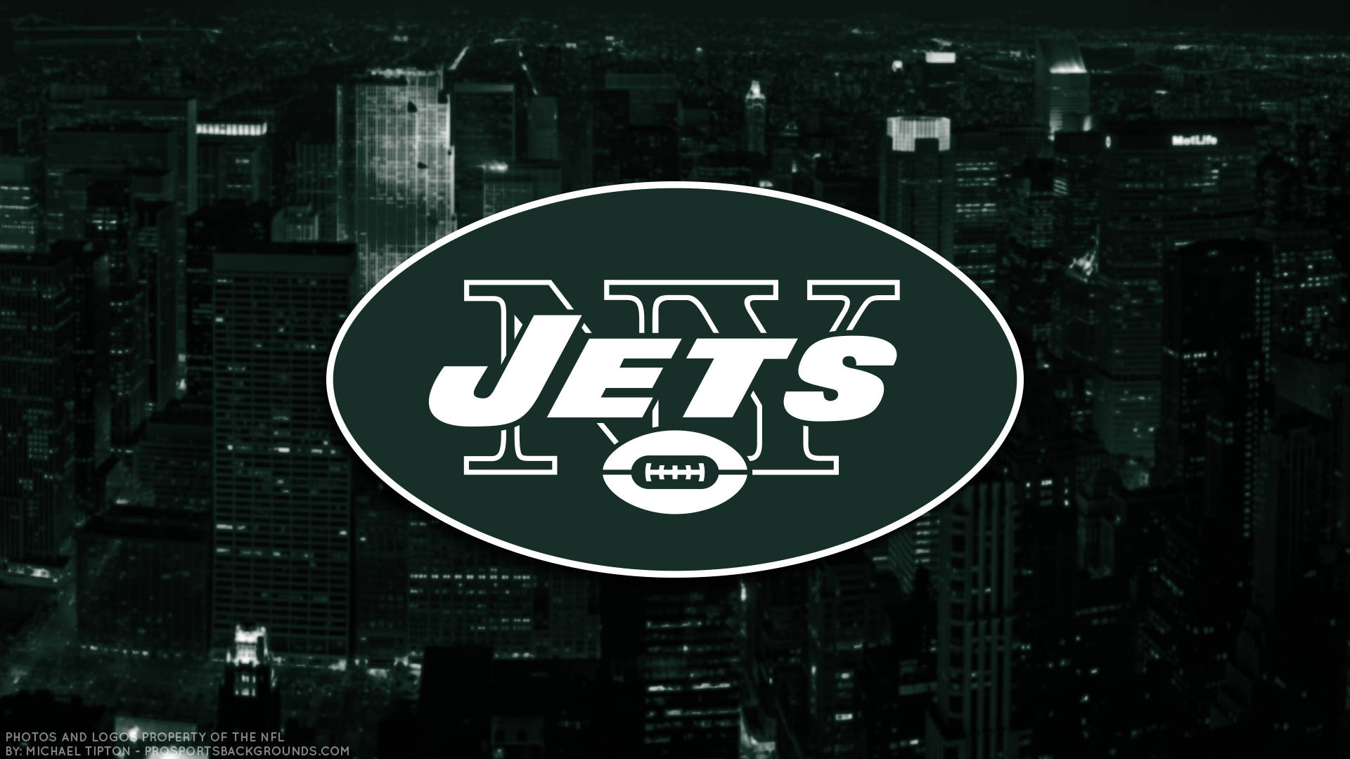 Danmark Jets New York Baggrund-Tapet: Fremhæv dit New York Jets-tema med dette Jets-logo på lilla baggrund. Wallpaper