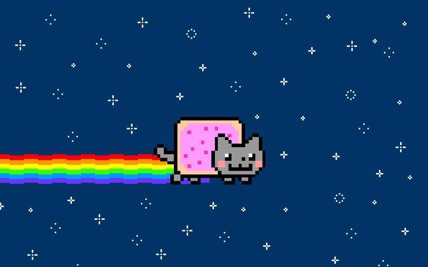 Nyan Cat Rainbow Adventure in Space