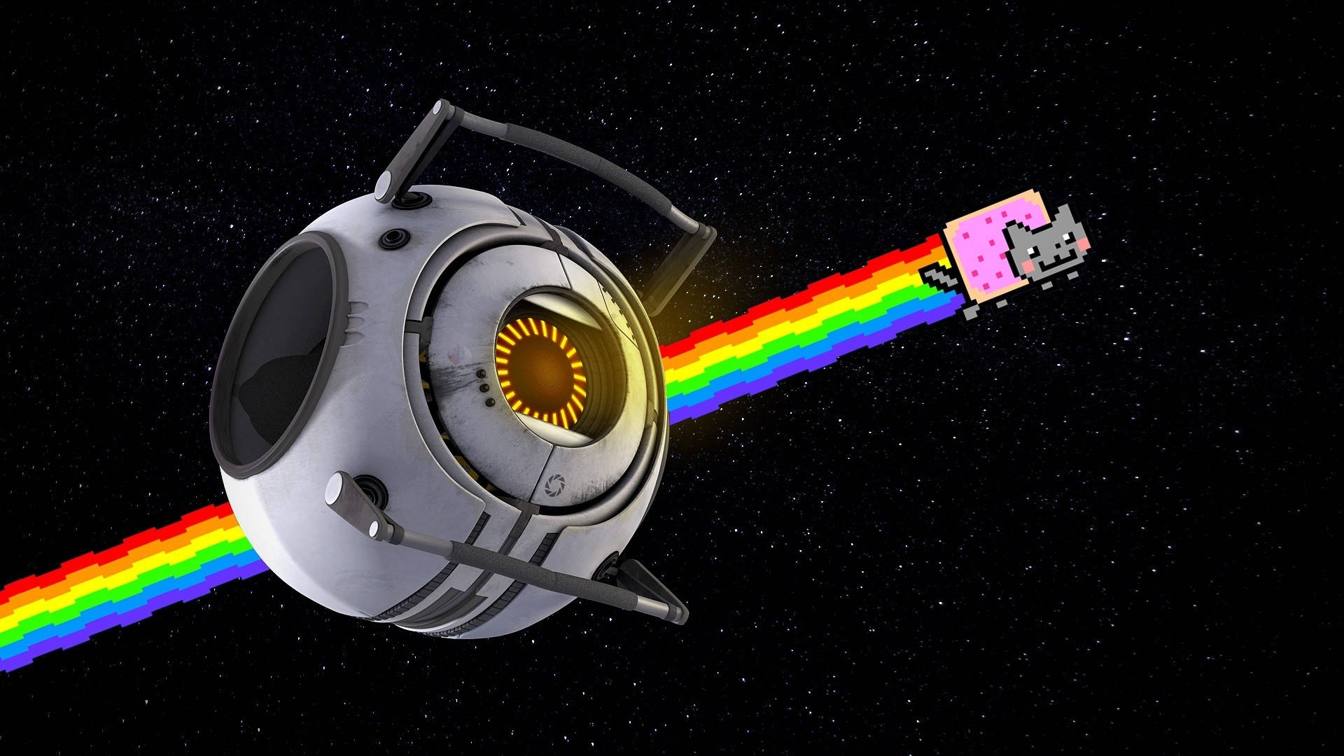 Nyan Cat And Space Sphere Wallpaper