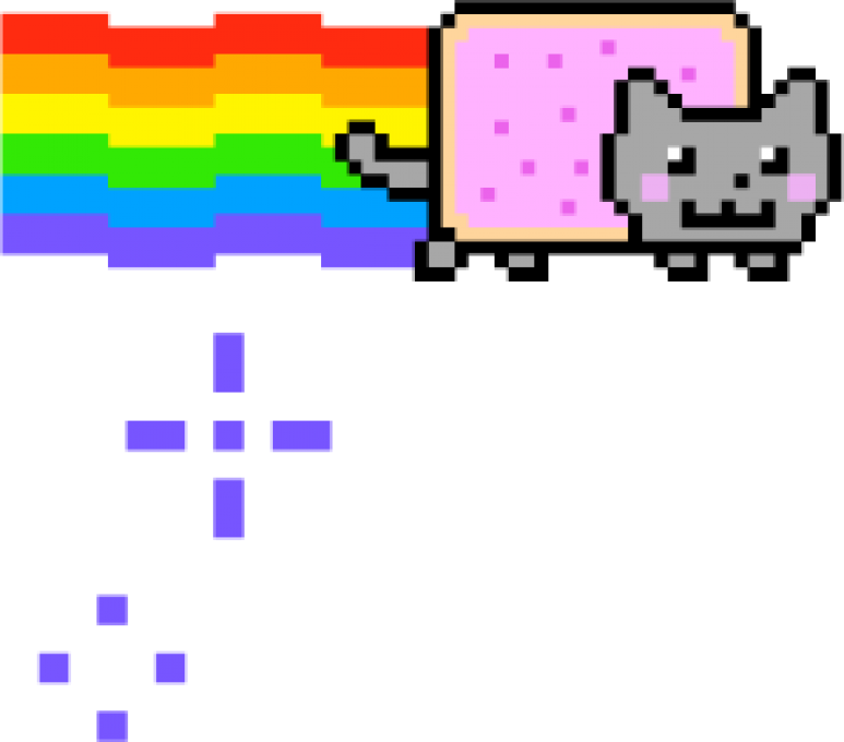 Nyan_ Cat_ Pixel_ Art PNG