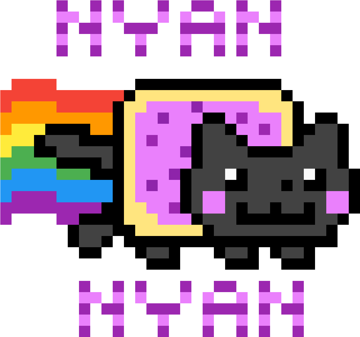 Nyan_ Cat_ Pixel_ Art.png PNG