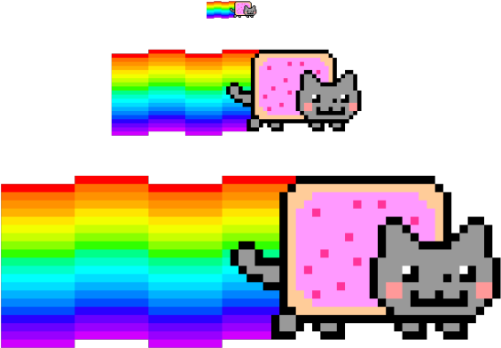 Download Nyan_ Cat_ Pixel_ Art.png | Wallpapers.com