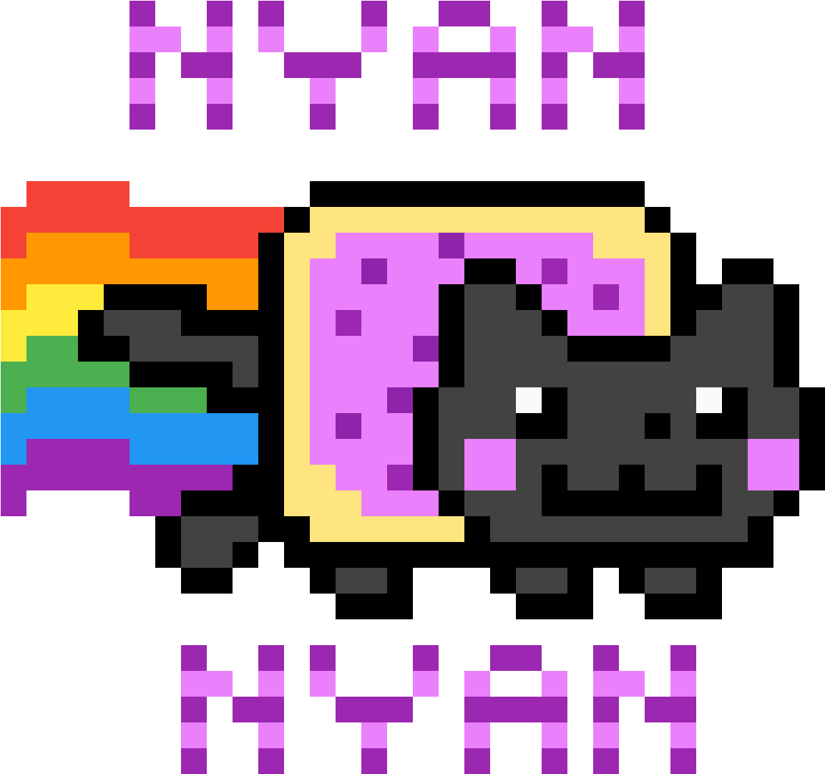 Download Nyan_ Cat_ Pixel_ Art.png | Wallpapers.com