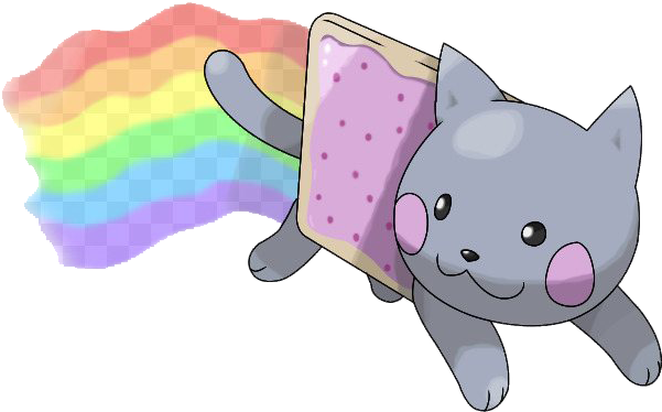 Nyan_ Cat_ Pop_ Tart_ Rainbow PNG
