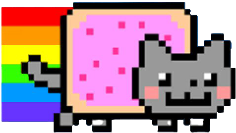 Nyan_ Cat_ Pop_ Tart_ Rainbow PNG