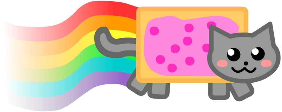 Nyan_ Cat_ Pop_ Tart_ Rainbow PNG