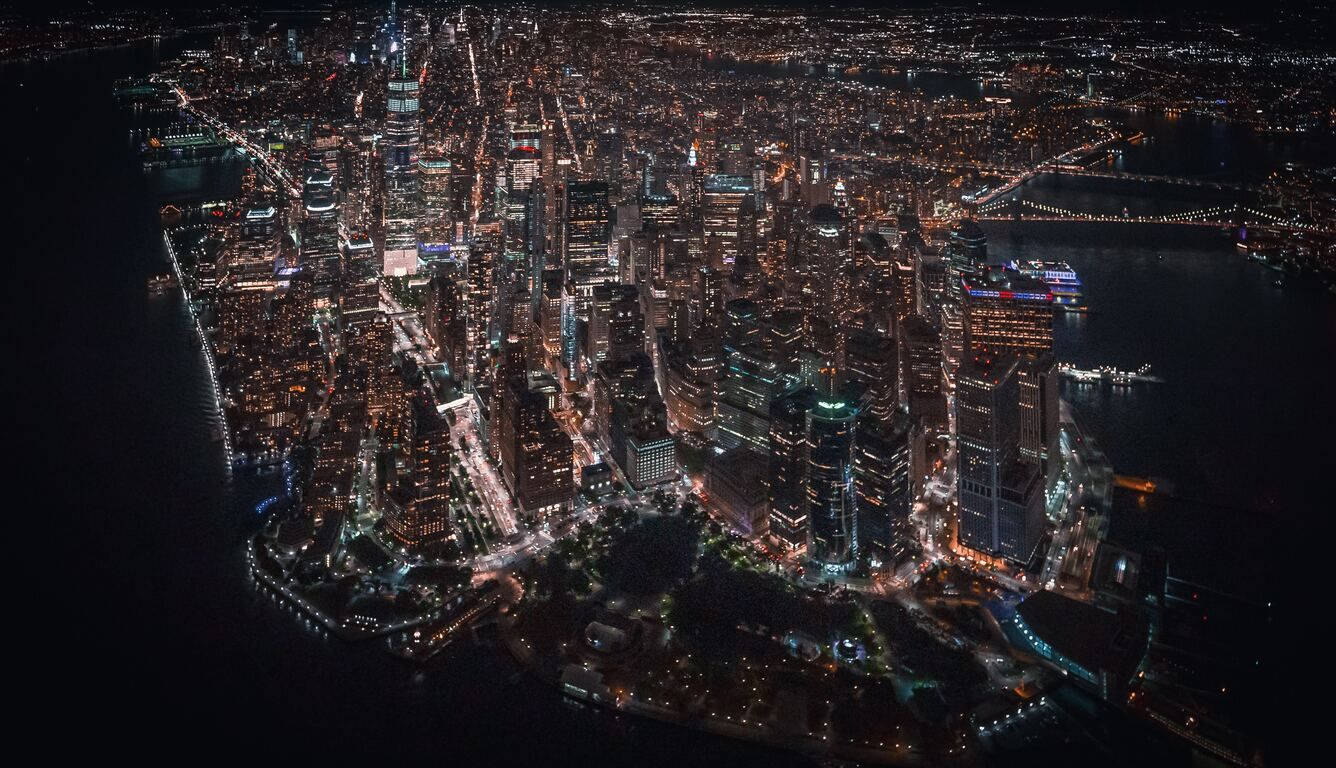 Nyc Aesthetic Aerial Perspective Wallpaper