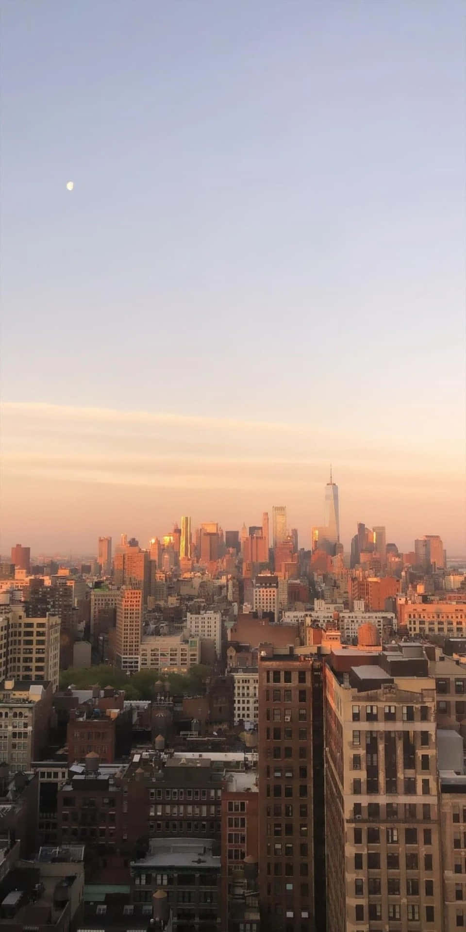 Eineatemberaubende Skyline Von New York City Bei Nacht