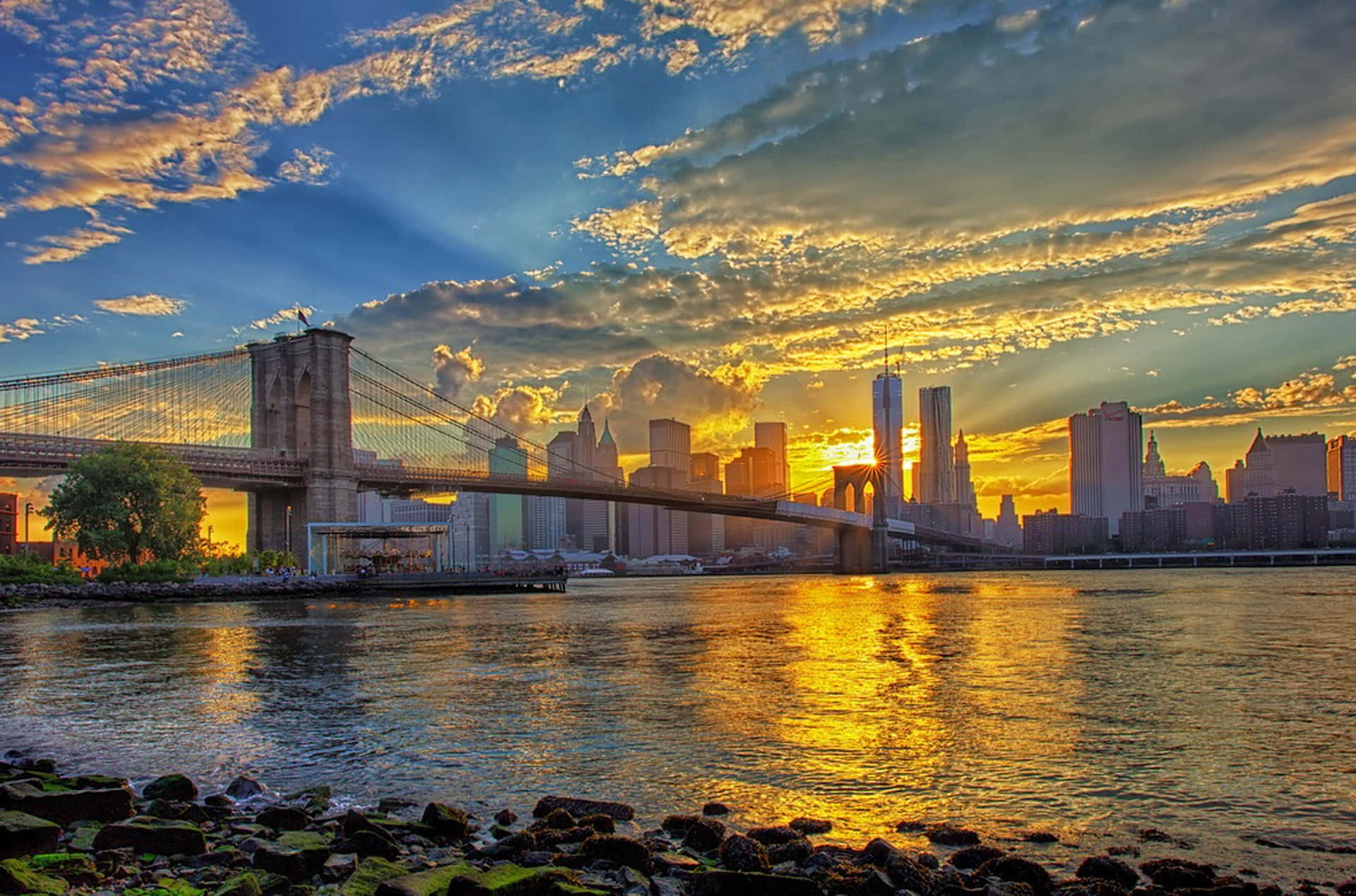 Enjoy a stunning view of the New York City skyline