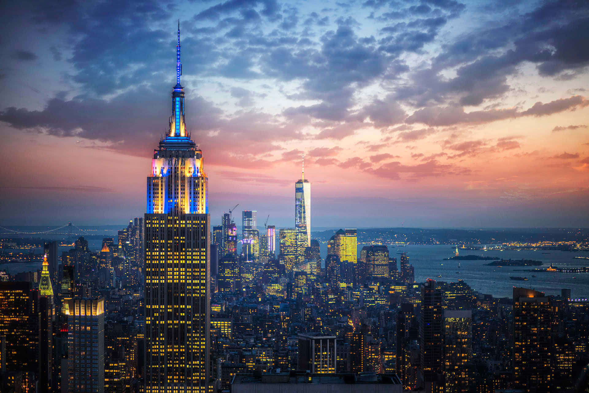 Enluftfoto Af New York City's Skyline.