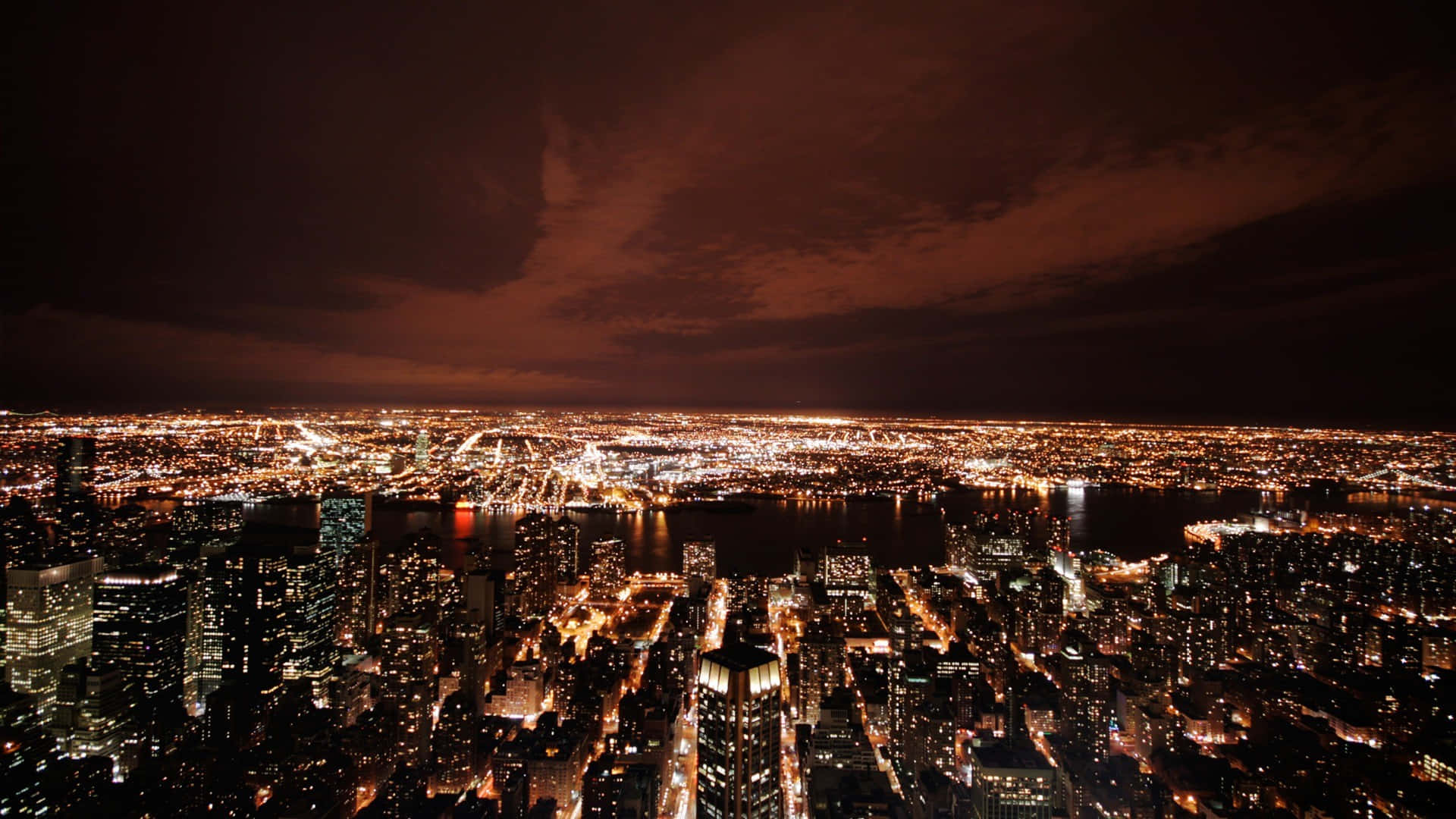 An enchanted view of New York City at night