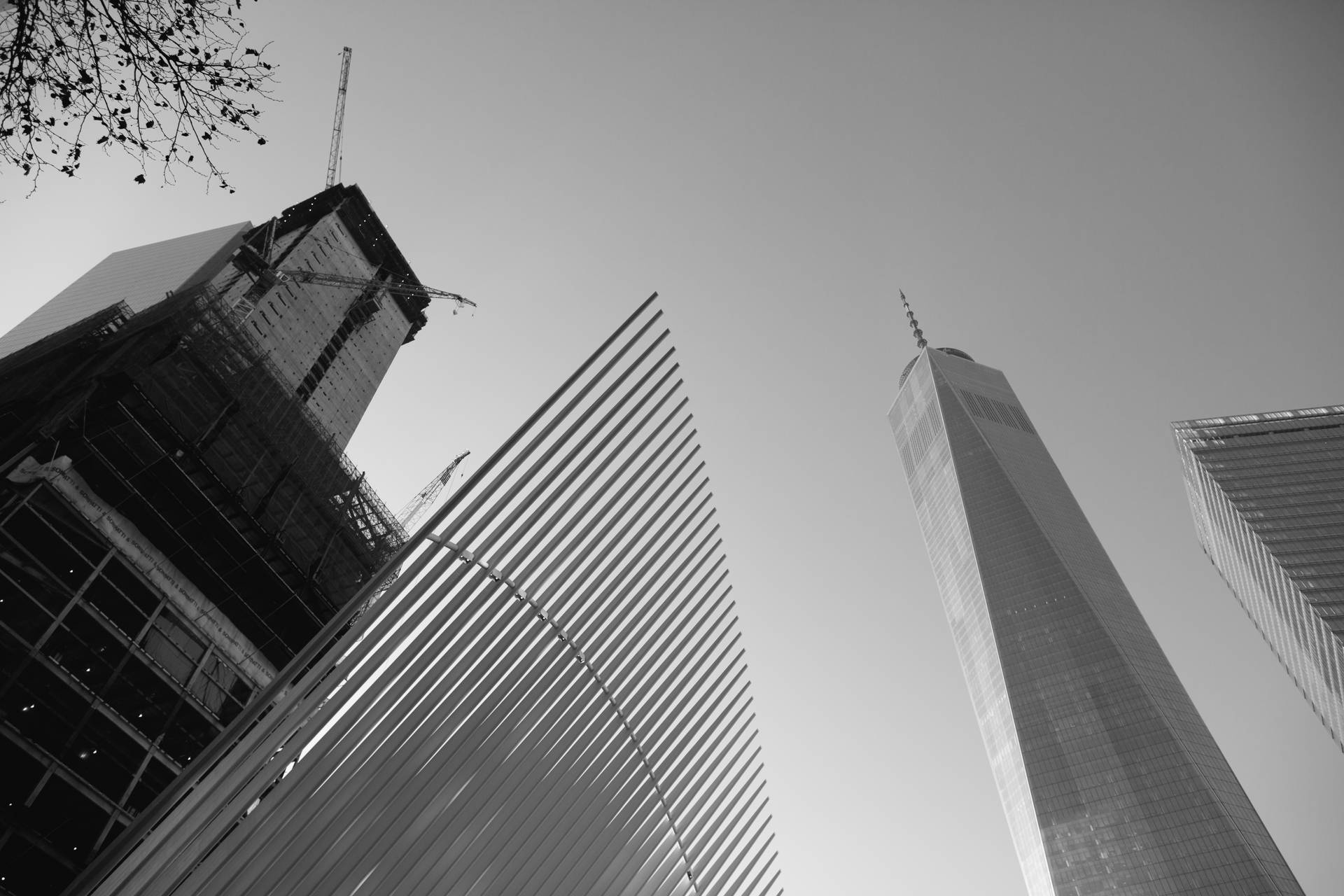 Nyc Black And White Buildings Wallpaper