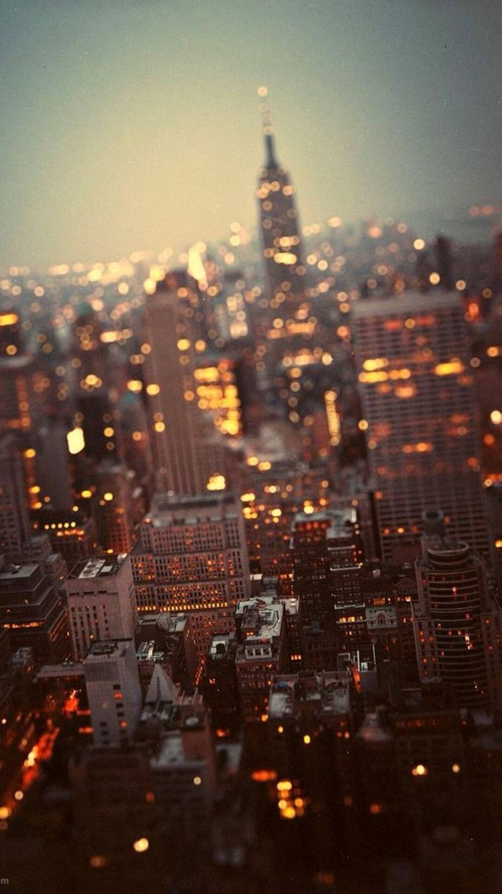 Beautiful View of New York City from the Phone. Wallpaper