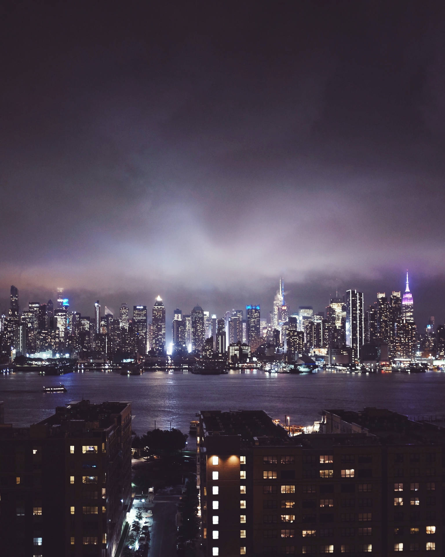 Nyc Skyline Before A Storm Wallpaper