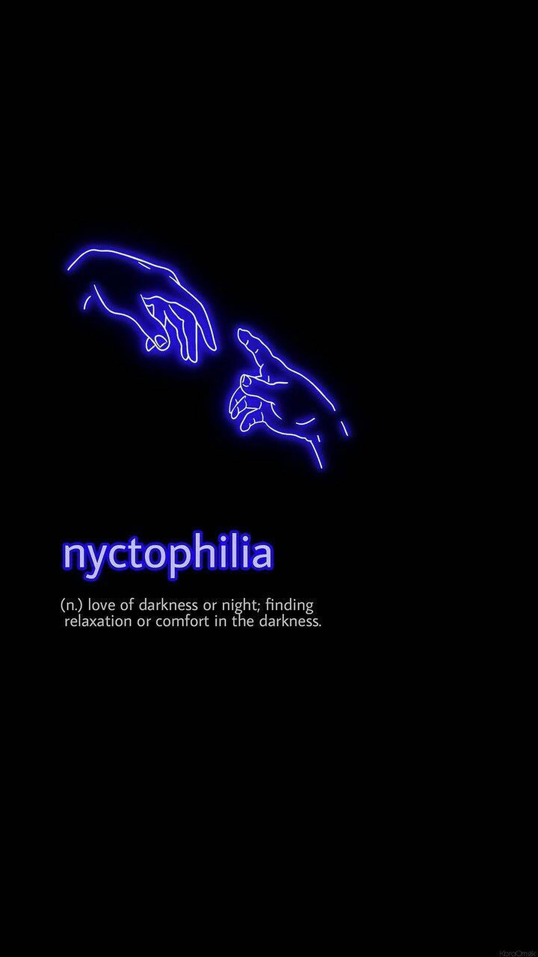 Nyctophilia Aesthetic Words Wallpaper