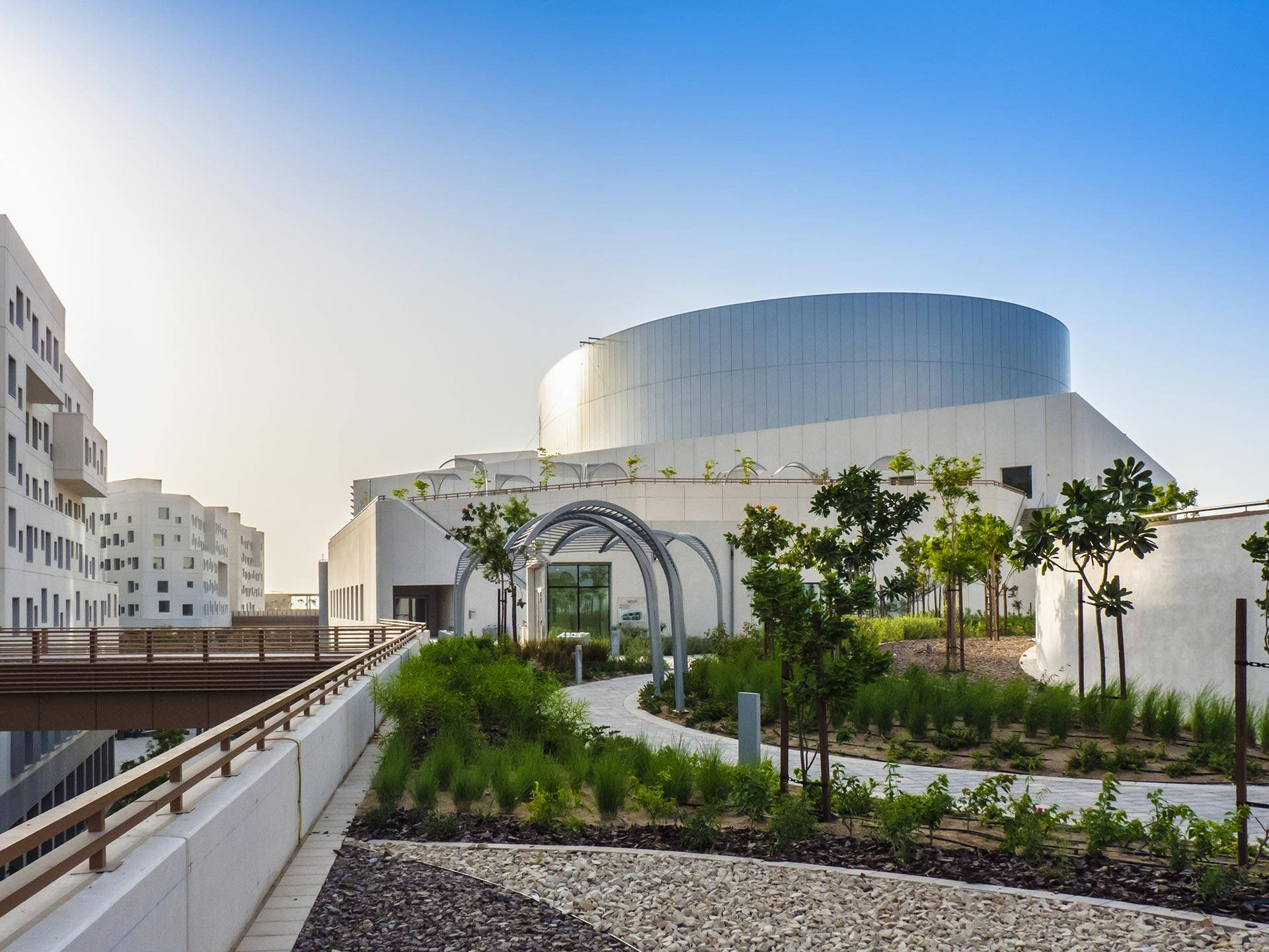 Vistaspettacolare Del Campus Di Nyu Abu Dhabi Sfondo