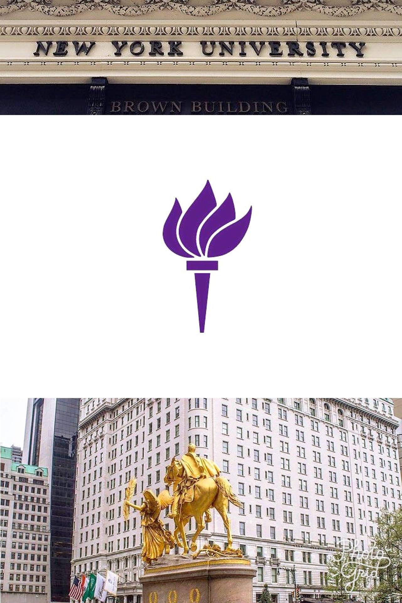 NYU Purple Torch Wallpaper