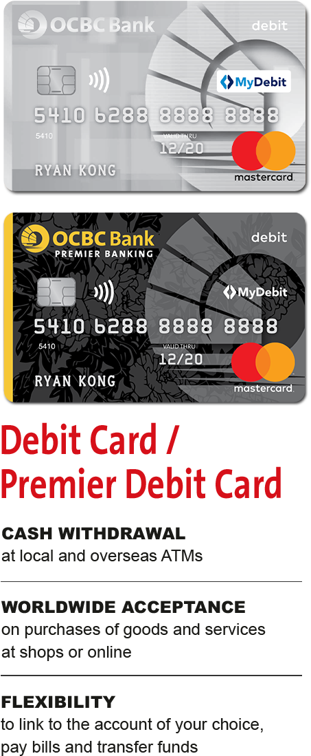 O C B C Debit Cards Promotional Material PNG