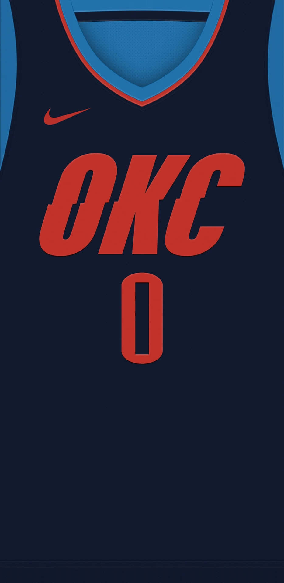 O K C Basketball Jersey Number0 Wallpaper