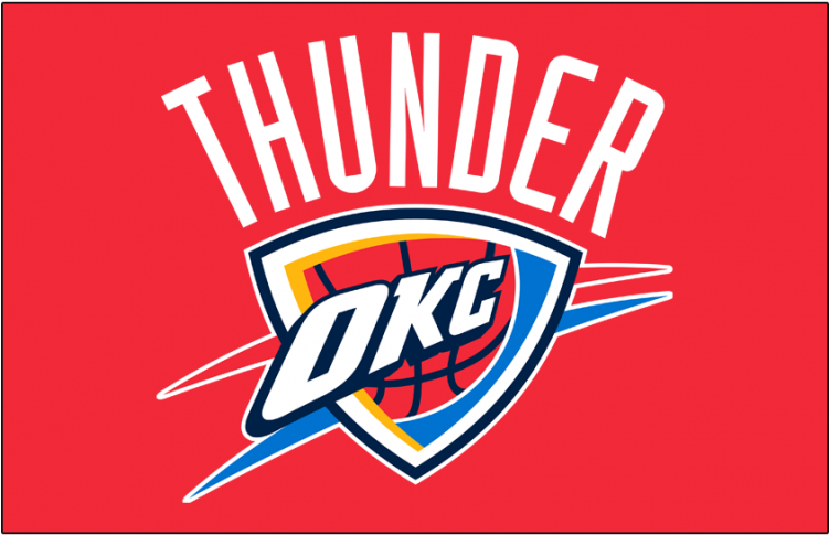 O K C Thunder Logo Red Background PNG