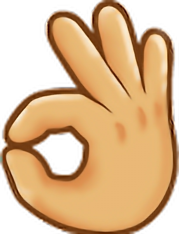 O K Hand Gesture Emoji PNG