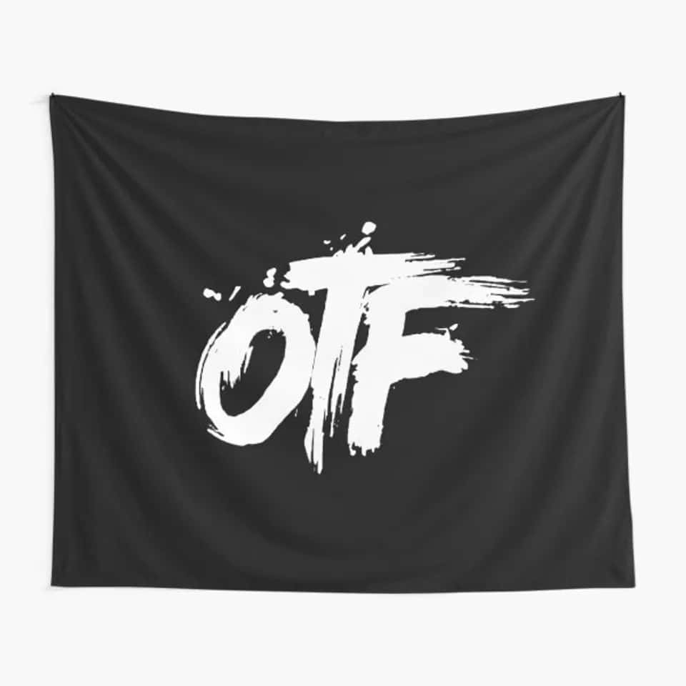 O T F Logo Black Flag Wallpaper