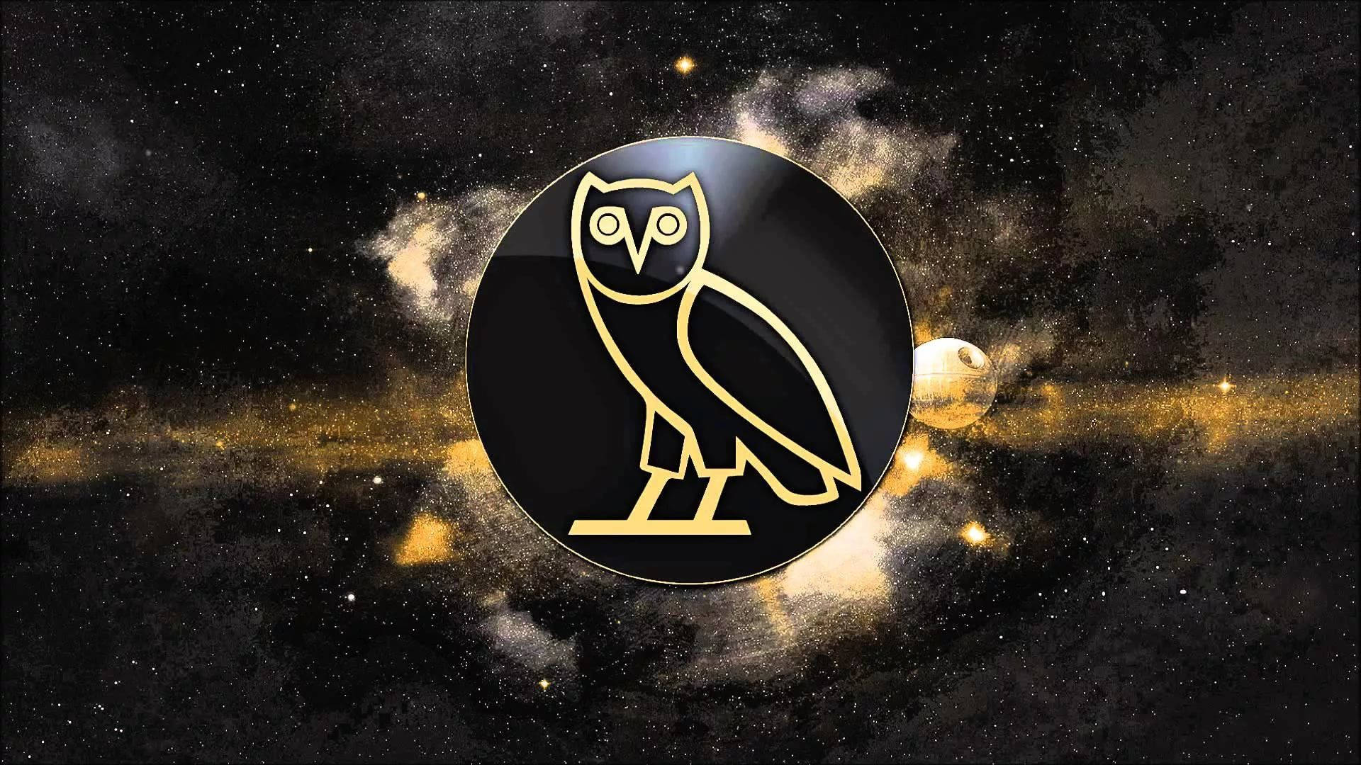 O V O Owl Logo Cosmic Background Wallpaper