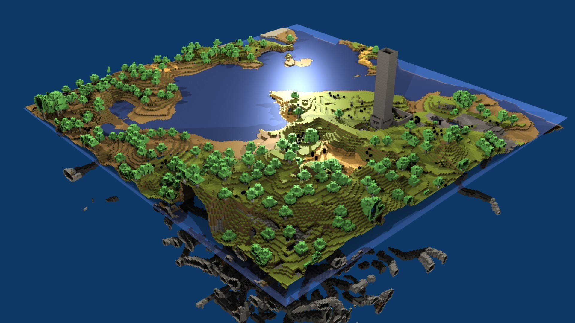 Oak Biome Map Minecraft Hd Wallpaper