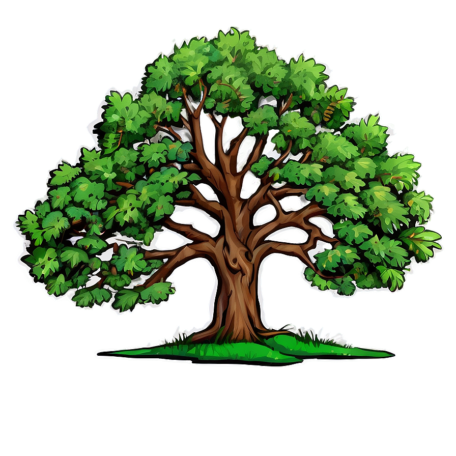Oak Tree Line Art Png Mgo3 PNG