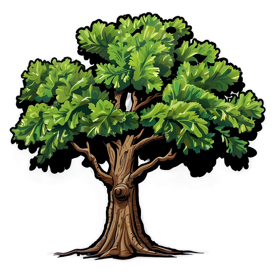 Oak Tree Line Art Png Nlx29 PNG