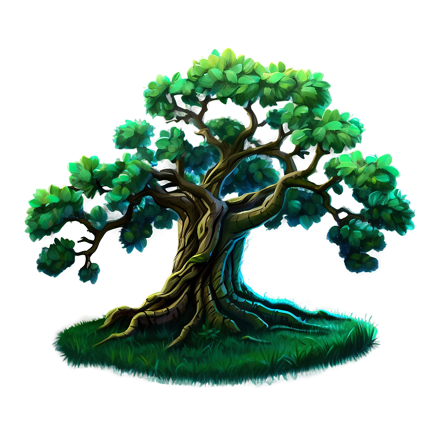 Oak Tree Moonlight Png 06262024 PNG