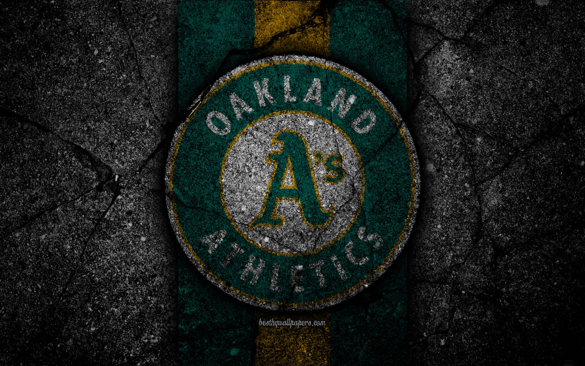 Oakland Athletics Asfalt Logo Wallpaper