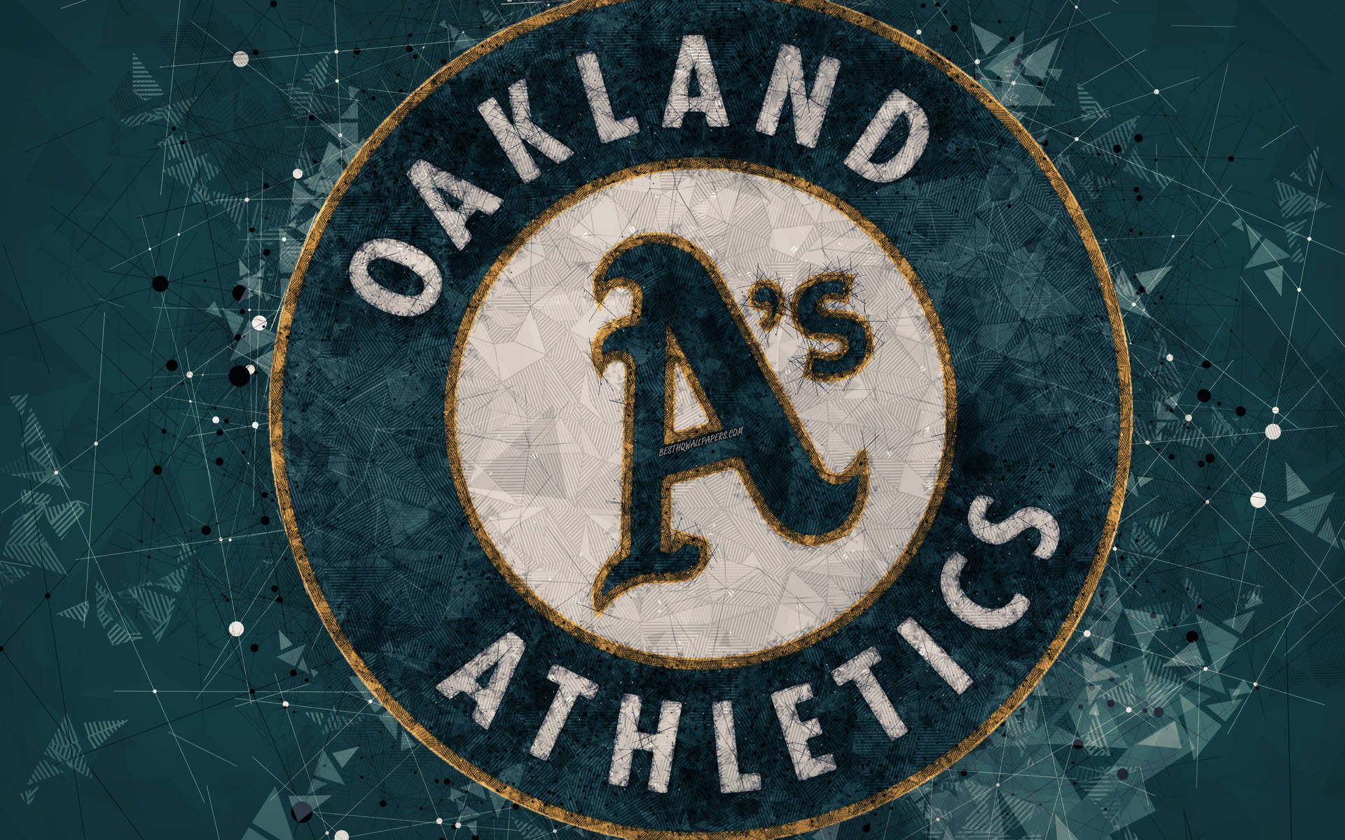 Oakland Athletics Geometric Wallpaper