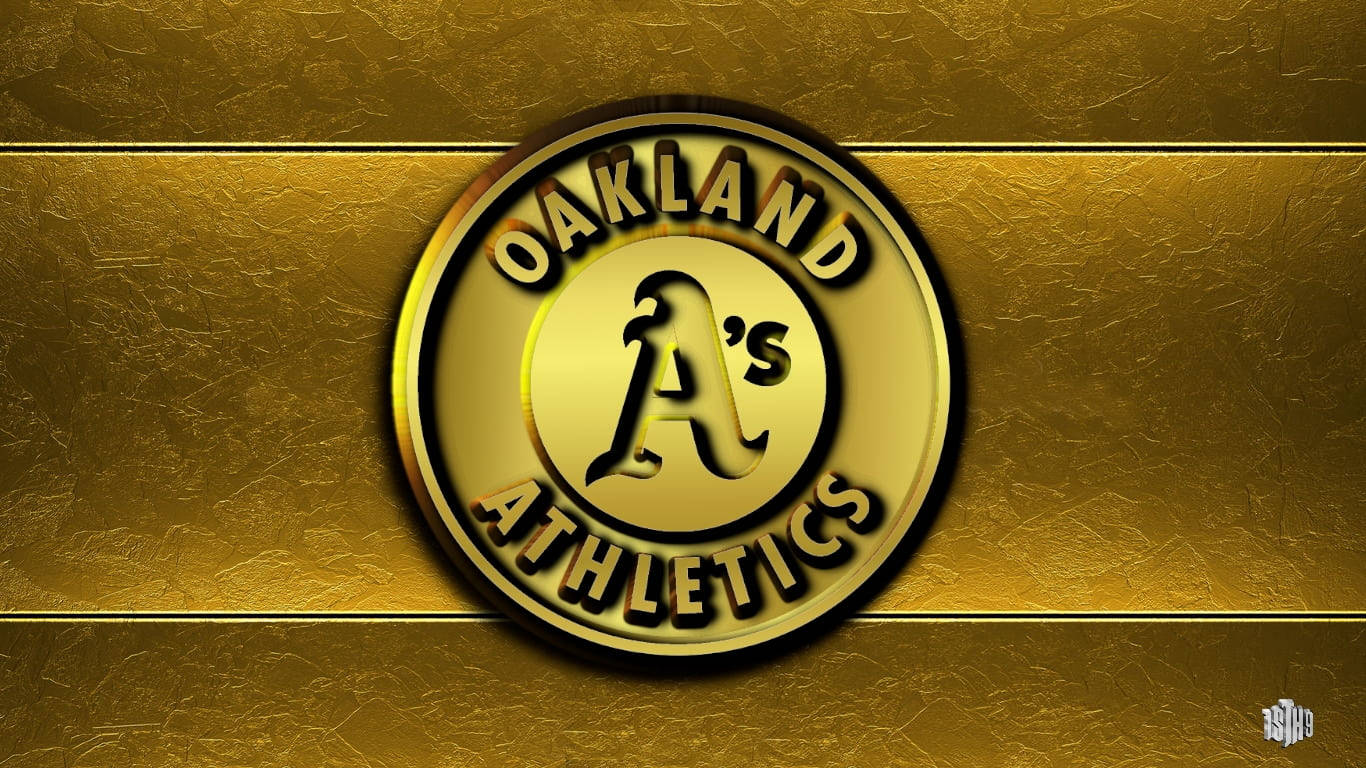 Oakland Athletics Golden Chrome Wallpaper