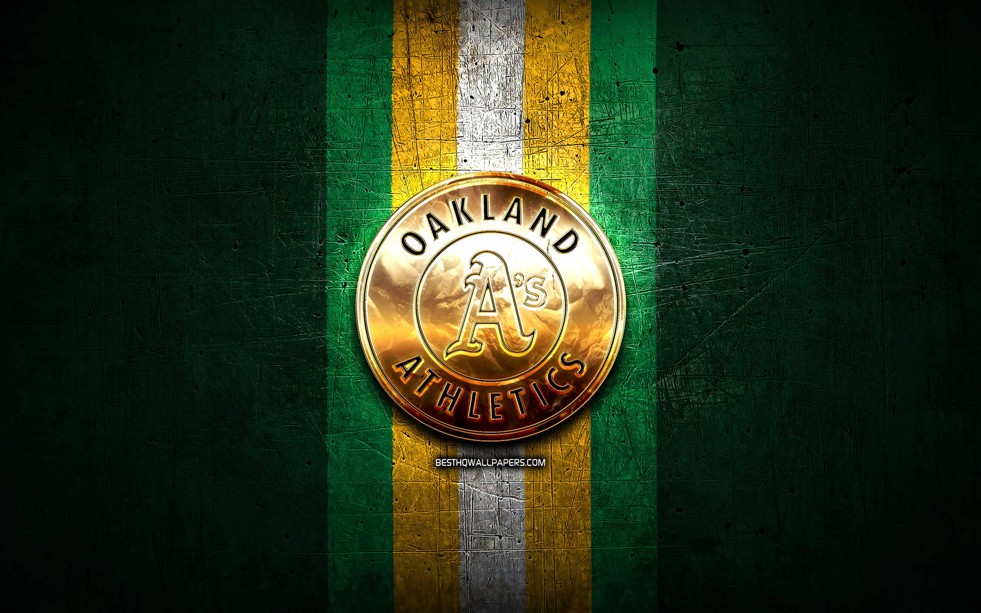 Oaklandathletics Gyllene Logotyp Wallpaper