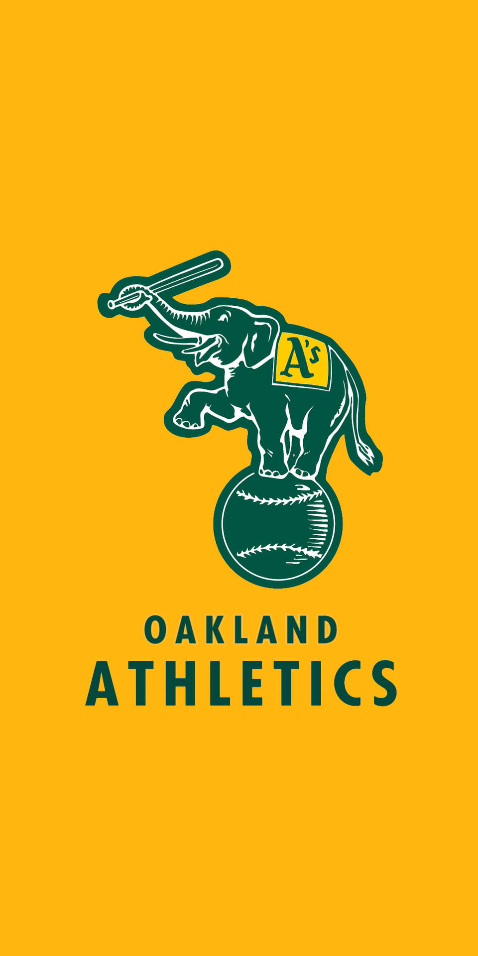 Oakland A's Elephant Baseball | Sticker