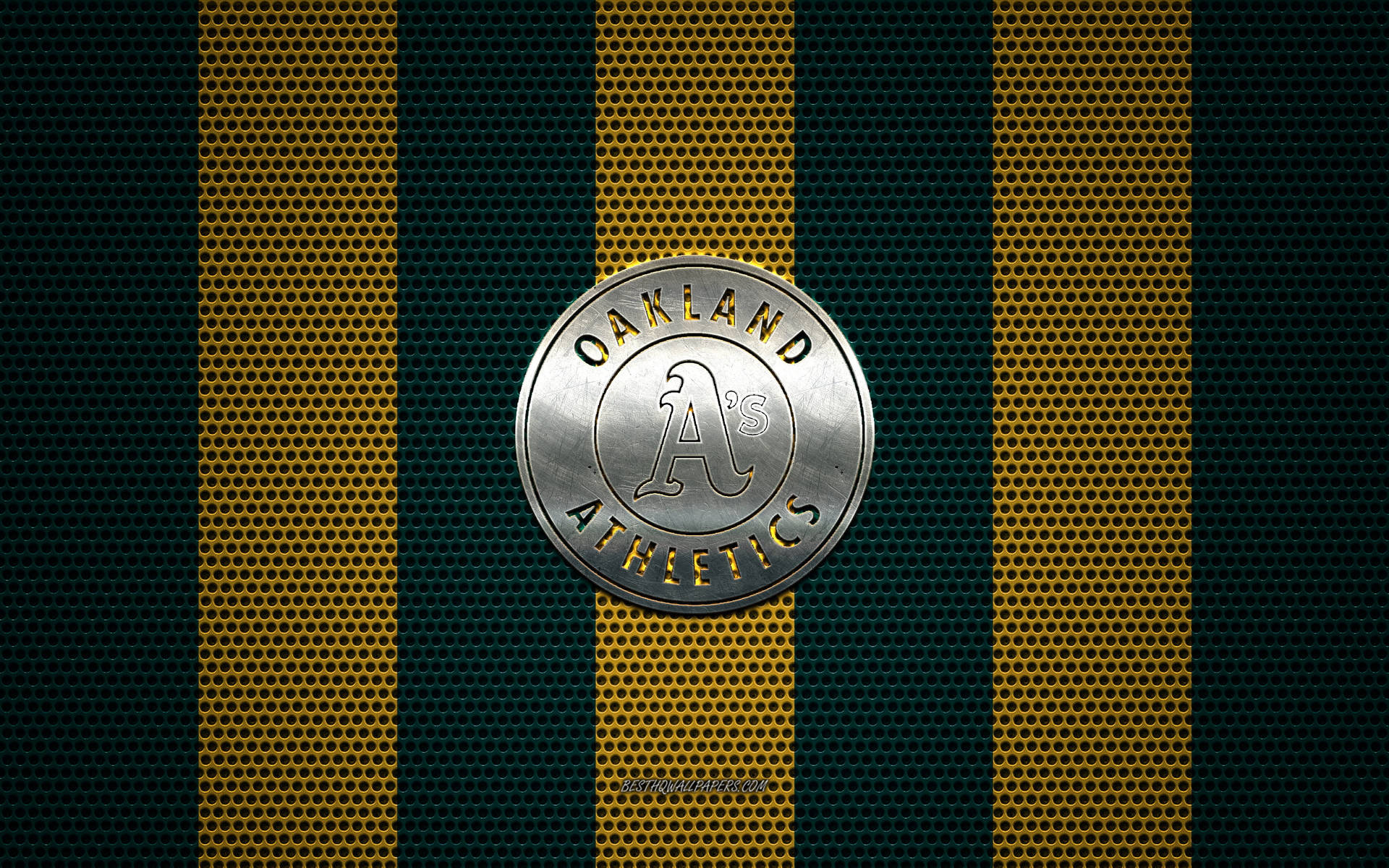 Oakland Atletik Sølv Logo Wallpaper
