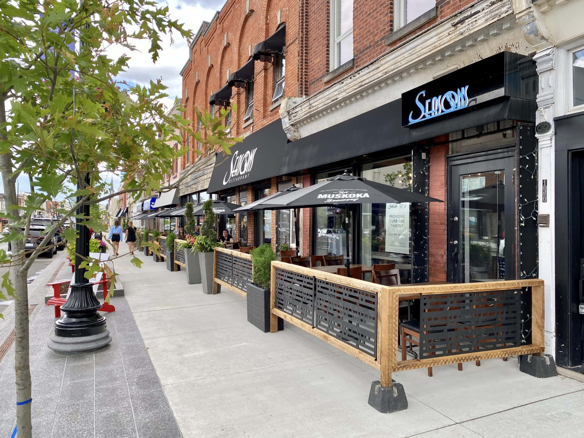 Oakville Downtown Sidewalk Cafes Wallpaper