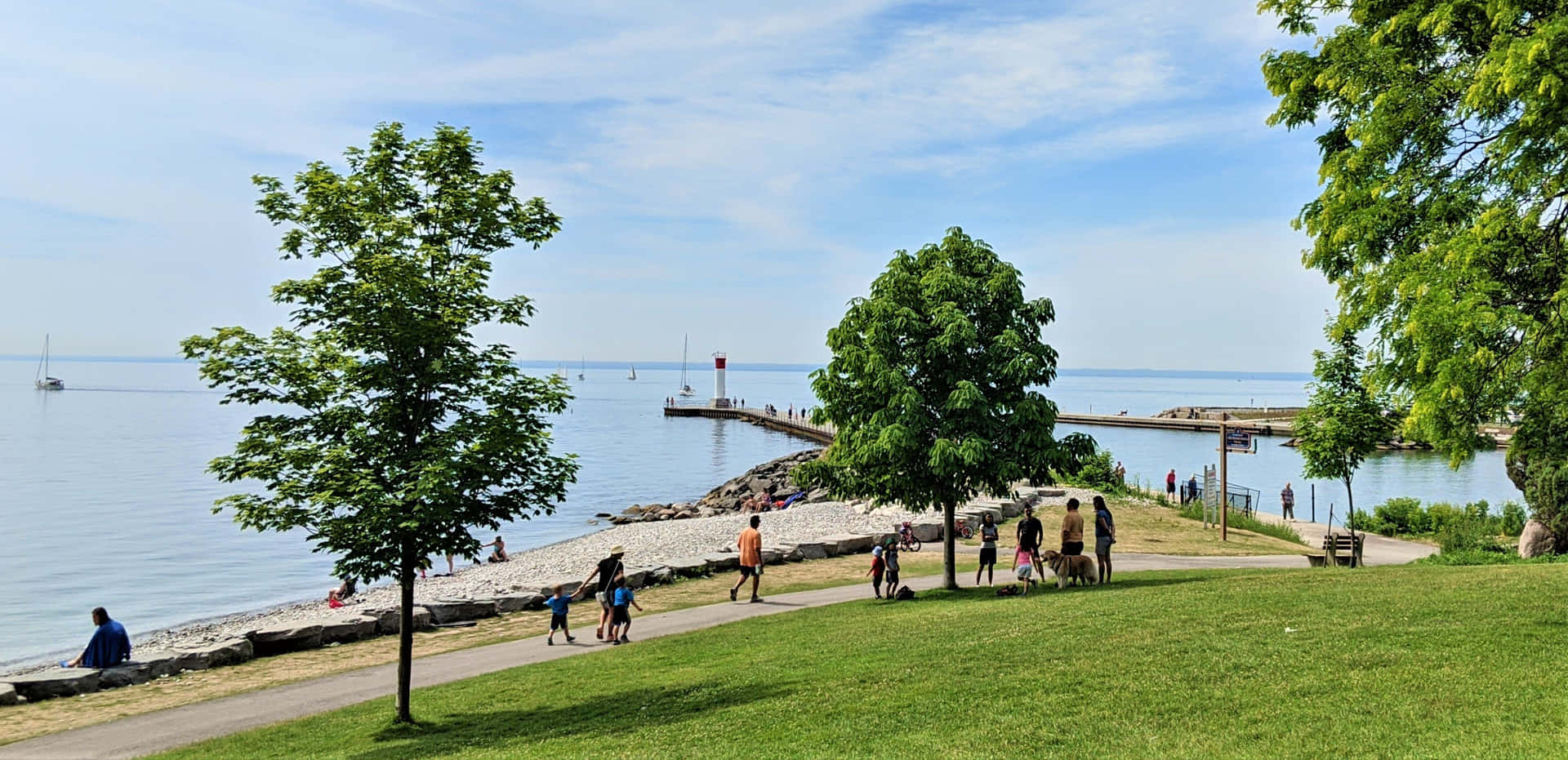 Oakville Vannfront Park Solfylt Dag Bakgrunnsbildet