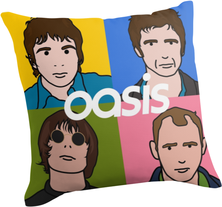 Oasis Band Cartoon Pillow PNG