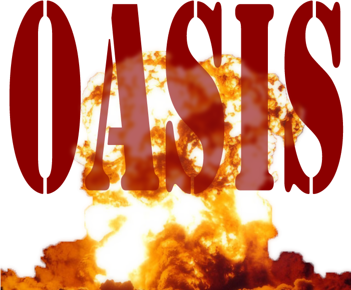 Oasis Band Name Explosive Backdrop PNG