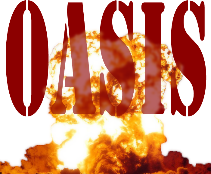 Download Oasis Band Name Explosive Backdrop | Wallpapers.com